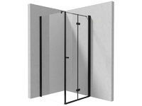 Елегантна душ кабина Kerria Plus Nero с отваряема врата 90см